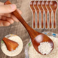 1/4/6Pcs Japanese Style Deep Mouth Wooden Spoon Natural Wood Round Spoons Wooden Household Tableware Soup Spoon. 