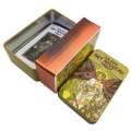 【Salt & Story】Metal Box Gilded Golden Art Nouveau Tarot Cards Deck With Paper Guidebook English Vision Board Games For Party. 