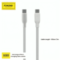 100W Fast Charging Cable | Type C to Type C Cable | C to C Cable | Fast Charging Cable | 1m C to C Cable | FONENG X80 Type-C to Type-C Cable - PD 100W Charging. 