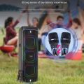 BTS-2270 Bluetooth Party Speaker – High-Power Portable Outdoor Speaker with RGB Lights & Dual Wireless Mics |ARM. 