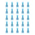 【FOOT SOFA】50pcs Nylon Terminator Set 16-14AWG Blue Fully Insulated Wire Cable Connector Male and Female Electrical Crimp. 