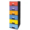 Drawer Set 6 in 1 baby drawer wardrobe cupboard storage multi color, blue, pink, Brown mix & Gray kids furniture. 