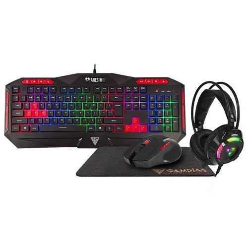 GAMDIAS POSEIDON M2 4-IN-1 Keyboard +Mouse+ Headset+ Mouse Mat