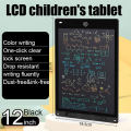 12 lcd writing pad for kids Graphics Tablet lcd writing tablet pad kid Drawing pad 彩色手写板. 