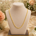 Singapore Fox Chain Necklace for Girls Boys Gold Plated 3mm Chain Jewelry 18 Inch 24 Inch. 