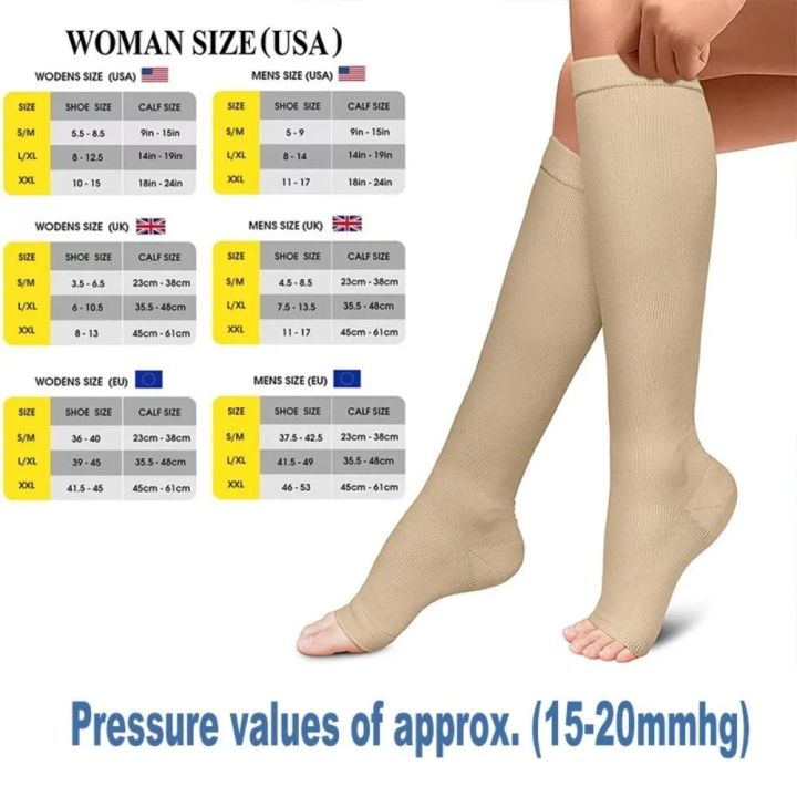 Medical%20Compression%20Socks%20Open%20Toe%20S/M/L/XL/XXL%20Sports%20Compression%20Socks%20Black%20Knee%20High%20Compress%20Socks%20For%20Women%20Men%20-%20Image%206
