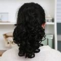 【Must-Have Style】 Heat Resistant Fiber Curly Drawstring Ponytail Wig Hair Extension Fluffy Short Wavy Ponytail Synthetic Natural Pony Tail Hairpiece Girls.
