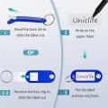 10pcs/Set Classic Tags Labels Key Chains Reusable Plastic Baggage Luggage Tags With Split Ring Label Window For Diy Name Number. 
