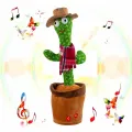 Dancing Cactus Toy with Hat - Singing, Talking, Record & Repeats What You say, Funny Electric Cactus Toy for Kids. 