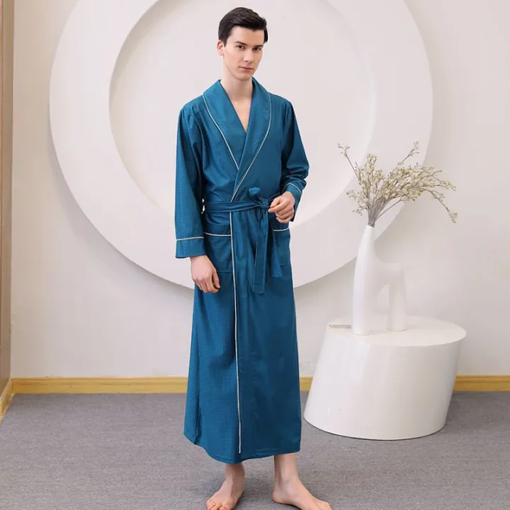 Bathrobe%20Men's%20Summer%20Swimming%20Absorbent%20Thin%20Bathrobe%20Long%20plus%20Size%20Men's%20Robes%20Long%20Sleeve%20Spring%20and%20Autumn%20Ice%20Silk%20Pajamas%20-%20Image%206