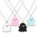 Ghost Pendant Necklaces for Women Men Best Friends Cute Lovely Ghost Couple Necklace Fashion Jewelry. 