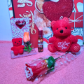 Valentine Gift Pack , anniversary gift pack -birthday gift pack for girlfriend ,  birthday gift pack for wife ,  birthday gift pack for sister with  a teddy bear, a red rose , a perfume and a statue gift for your lovers. 