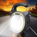 Solar Cob Work Portable Light - Black & White 1PCs Portable COB Work Lamp LED Lantern Waterproof Solar Charging Emergency Spotlight Rechargeable Floodlight for Outdoor Hiking Camping Light. 
