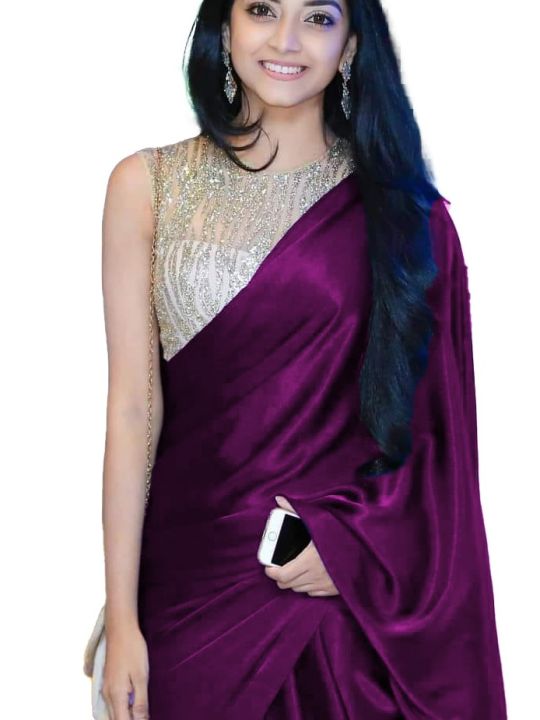 Valentina%20Plain%20Saree%20for%20Weddings%20Women's%20Traditional%20Indian%20Dress%20in%20Assorted%20Colors%20Size%205.5%20Ft%20(approx.)%20-%20Image%202