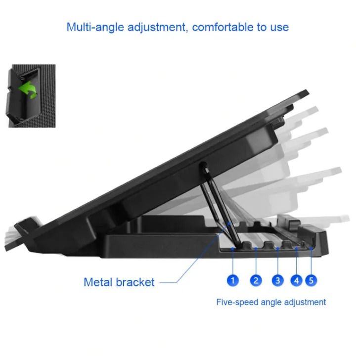 N33%20Gaming%20Laptop%20Cooling%20Pad%2015-17%20inch%20Laptop%20For%20Large%202%20Fans%20140mm%20With%20Screen%20Cooler%20AdjustableStand%20Pad%20Cooling%20For%20Laptop%20Notebook%20MacBook%20-%20Image%207