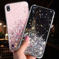Maitus for Samsung Galaxy A10 Back Cover Luxury Glitter Sequins Gold Foil Starry Bling Cases Clear Soft Silicone Bumper Shining Mobile Phone Protective Case for Girls Boy. 