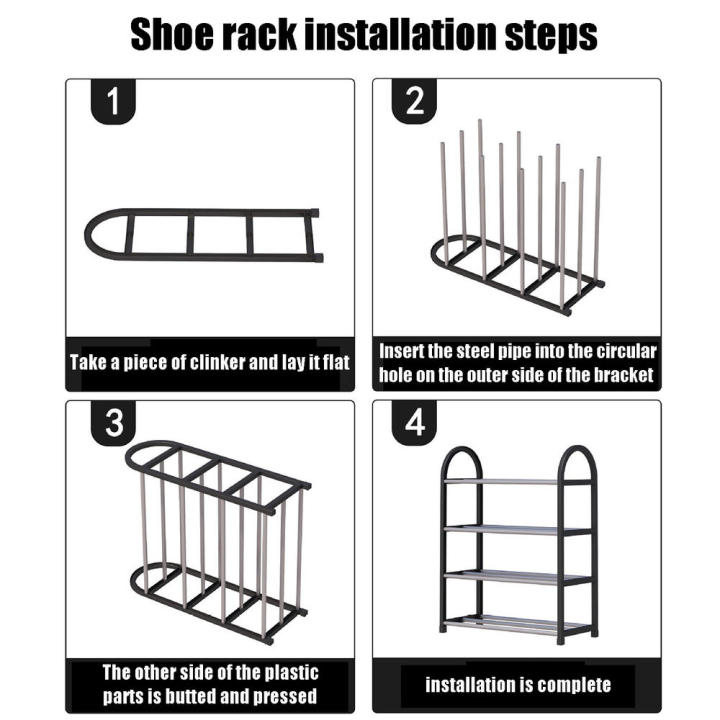 41.5%20*%20.5%20*%2054.5cm%20Shoe%20storage%20rack%20Stylish%20and%20elegant%20PP+Steel%20pipe%20Black/White/Pink%20Dustproof%20shoe%20hanger%20Multi-layer%20shoe%20cabinet%20for%20Home%20organization%20Apartment%20entryway%20Small%20spaces%20Shoe%20lovers%20-%20Image%207