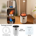 Volcano Fire Flame Air Humidifier Aroma Diffuser Essential Oil with Remote Control Jellyfish for Home Fragrance Mist Mak Smoking. 