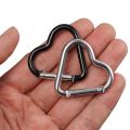 3pcs Love Heart-Shape Aluminum Carabiner Key Chain Clip Keyring Hook Water Bottle Hanging Buckle Outdoor Camping Hiking Tool. 