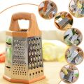 6-Sided Stainless Steel Multipurpose Grater and Slicer Wood Finish. 