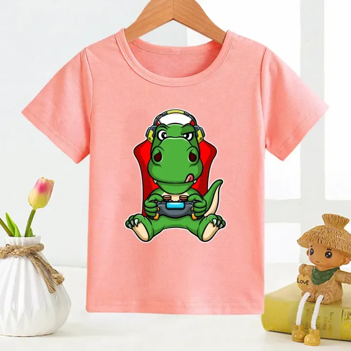 Summer%20New%20Children's%20Clothing%20Dinosaur%20Cartoon%20Print%20Children%20Boy%20Boy%20T-shirt%20Short%20Sleeve%20Round%20Neck%20Casual%20Tops%20Clothes%20Tee%20-%20Image%206