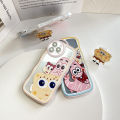 Super Case For iPhone 12 Pro Case Transparent Clear Cases Anime Spongebob Soft Silicone Full Shockproof Rubber Cases Back Cover Moble Phone Tpu Cases For Girls Ring+ Free Holder + Free Holder. 