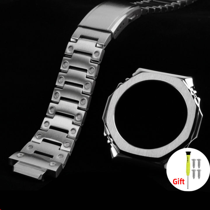 Watch%20Accessories%20For%20Casio%20G-SHOCK%20GA-2100%20Stainless%20Steel%20Strap%20metal%20Case%20Bezel%20GA2100%20GA2110%20GA-B2100%20Refitted%20men%20Watchband%20-%20Image%206