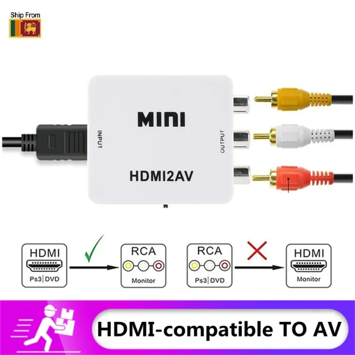 HDMI to AV ADAPTER HD 1080P Video Converter HDMI2AV