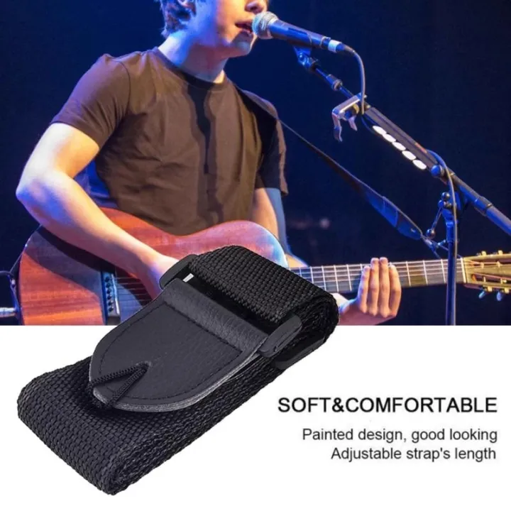 68cm-124cm%20Universal%20Guitar%20Strap%20Adjustable%20Nylon%20Guitar%20Belt%20with%20PU%20Leather%20Ends%20for%20Folk%20Wooden%20Classical%20-%20Image%202