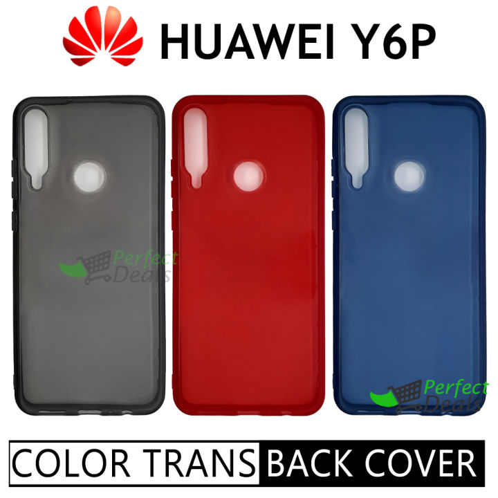 Cellina New Huawei Y6p Strong Slim Transparent TPU Back Color TPU Cover Case for Y6p