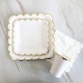 paper plates Gold White Disposable Tableware Paper Plate Straws Cup 1st Birthday Party Wedding Decor Kids Baby Shower Party SuppliesParty Tableware. 