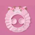 Cute Cartoon Animal Baby Shower Cap Soft Kids Shampoo Shield Bath Head Cover Adjustable Hair Wash Hat Infant Safe Ear Protection. 