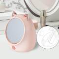 Makeup Storage Box with Mirror Jewelry Organizer 360 Degree Swivel Tabletop Mirror Makeup Mirror Cosmetic Case for Dressing Table Countertop. 