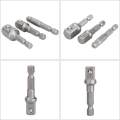 1 Set 3 Pcs Drill Driver Hexagonal Socket Wrench Adapter Extension Set for Electric Screwdriver. 