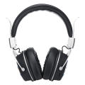 MH5 Wireless bluetooth 5.0 Headphone Foldable Pattern 3D Stereo TF Card AUX Headphone with Mic-Blue. 