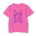BTS Logo Tshirt KPOP Bangtan Boys Album Branded T shirt Crew Round Neck Tshirts T-shirt. 