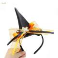 Witch Hat Headband Cosplay Kids Hair Hoop Hairband for Masquerade Halloween Orange. 