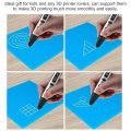 3D Printing Pen Silicone Design Mat,Foldable 3D-Pen Mat Professional Flexible with Basic Templates Finger Caps Easy Install. 
