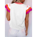 Womens Summer Cap Sleeve Tops White L. 