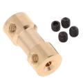 2x Brass Flexible Shaft Coupling Motor Coupler Connector RC Models Accs. 