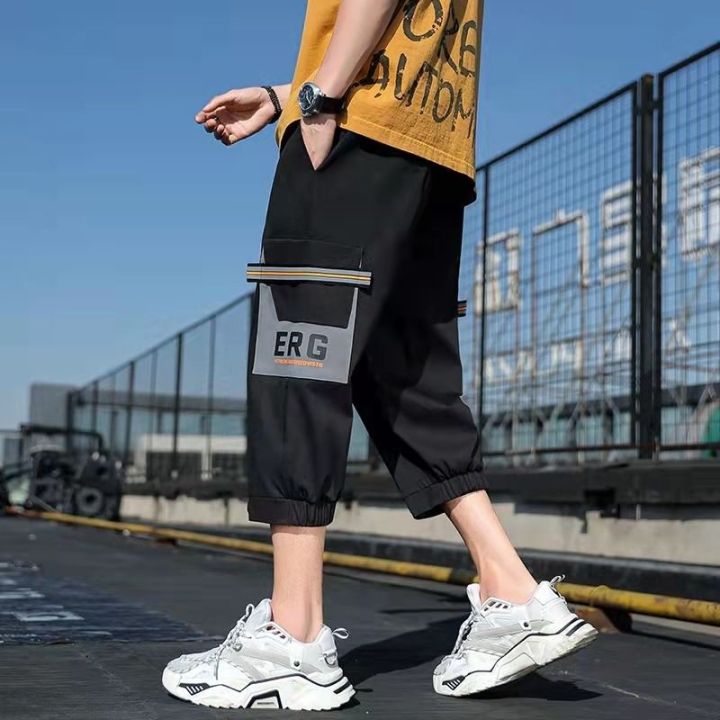 Cropped%20Pants%20Men's%20Summer%20ThininsTrendy%20Teen%20All-Matching%20and%20Handsome%20Workwear%20Shorts%20Versatile%20Casual%20Breeches%20-%20Image%207