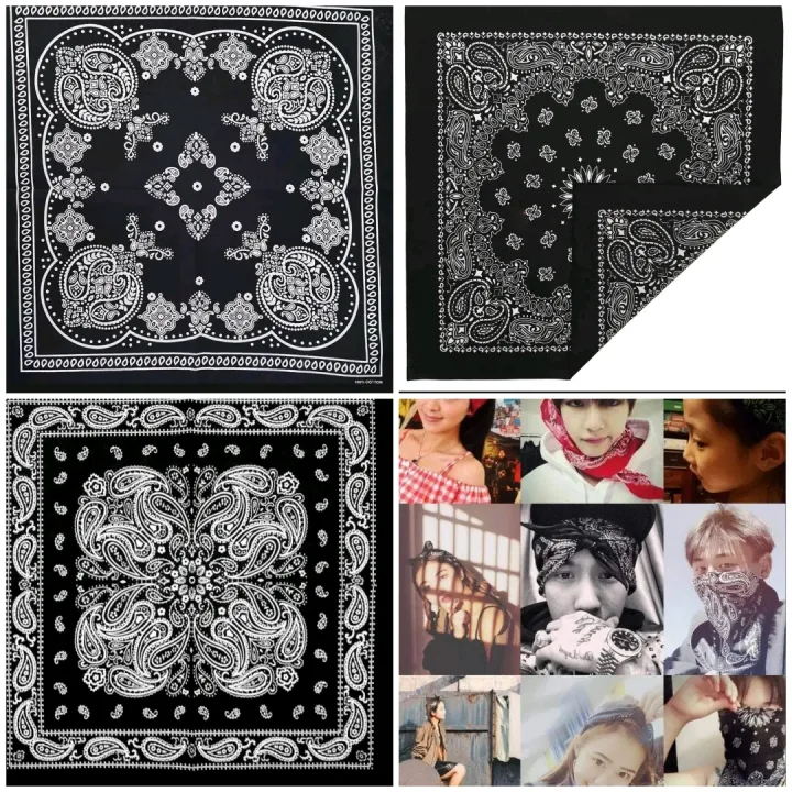 New%20Unisex%20Fashion%20Hip%20Hop%20100%25%20Cotton%20Bandana%20Square%20Scarf%2055cm*55cm%20Black%202025%20Paisley%20Headband%20Printed%20For%20Women/Men/Boys/Girls%20-%20Image%204