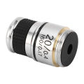 Microscope Lens Brass Aluminum Alloy RMS Interface 20X Microscope Objective Lens for Observation. 