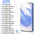 3Pcs Full Cover Tempered Glass For Samsung Galaxy S21 S22 S23 Plus S24 S25 Ultra Edge S21FE S23Fe S24 Fe Screen Protector Film. 