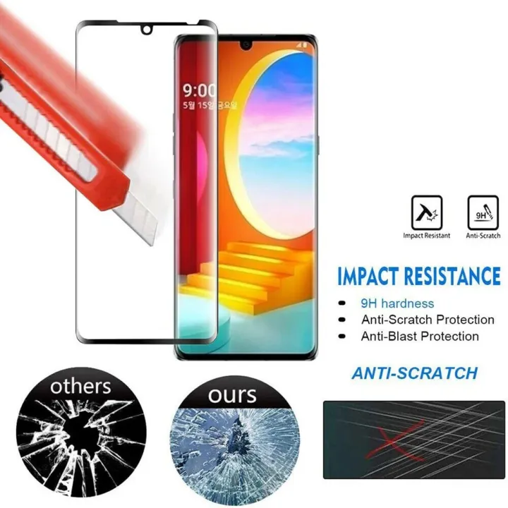 Full%20Cover%20Tempered%20Glass%20Film%20For%20LG%20Wing/%20Velvet/%20G7%20thinQ%20Clear%20Screen%20Protector%203D%20Curved%20Anti-scratch%20Glass%20For%20LG%20Wing%205G%20-%20Image%204