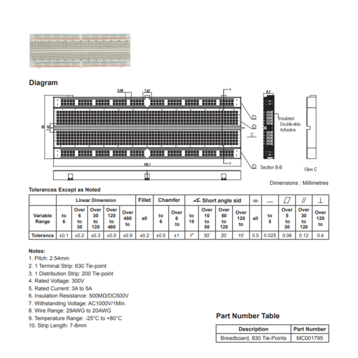 Solderless%20Breadboard%20project%20board%20%20-16.5cm%20x%205.6cm%20-%20830%20tie%20points%20-%20Image%204