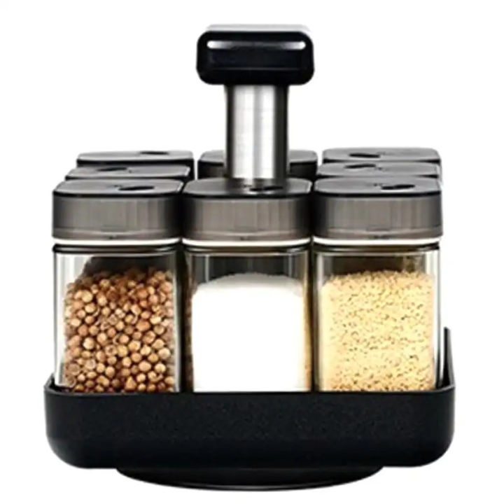 9 Pieces Rotating Spice Rack ( 90ml Bottles ) - AMN 2265