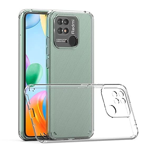 AntiShock Case for Redmi 10 Power High Quality Clear Back Cover Soft Silicone TPU Case with anti-shock protection hardy edges fully transparent cover bumper case