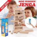 Jenga High Quality 54 Pcs Mini Wooden Block Jenga Stacking Games Building Blocks. 