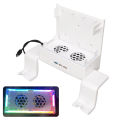 Cooling Fan Stand Professional Efficient 3 Levels Adjustable 7 Color LED Wall Mount Cooling Bracket for Xbox Series S. 